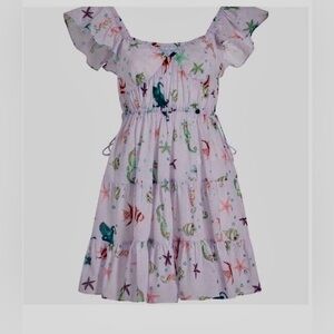 NWOT Hill House Lucia Minidress (lavender) in Sea Creatures. Size M. NWOT